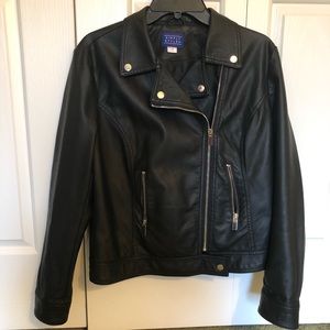 Faux Leather Moto Jacket